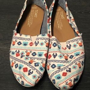 Toms - Woodland Animal Classic Canvas Slip Ons